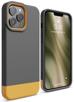 اشتري Glide for iPhone 13 Pro MAX Case Cover - Dark Grey Yellow في الامارات