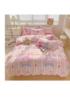 Buy 4Pcs Cartoon Comforter Kids Quilt-Single Size,1x Duvet (With filling)
1x Fitted bedsheet
2x Pillowcase Cover in UAE