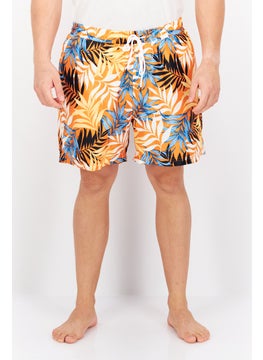 اشتري Men Allover Print Board Shorts, Orange Combo في الامارات