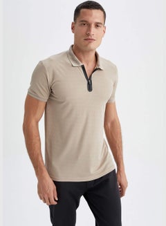 Buy Man Slim Fit Polo Neck Knitted Polo T-Shirt in Saudi Arabia