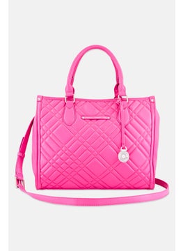 اشتري Women Quilted Satchel 45 H x 35 L x 15 W cm, Fuchsia في الامارات