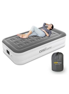 Buy Single Sized Air Bed - Premium Single Inflatable Mattress With a Built-in Air Pump, Integrated Raised Pillow and Storage Bag in UAE