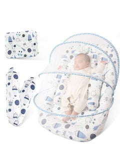 Buy Baby Portable Bed with Mosquito net and Pillow, Breathable Baby Sleep Pod Newborn Baby Bassinet Bed Crib Cotton Infant Crib Bassinet in Bed with Parents, Perfect for Traveling and Napping in Saudi Arabia