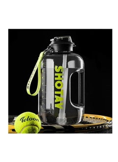 Buy 1500 mL / 1.5 Liter Healthy Plastic Sports - Flask Water Bottle with Time Markers, Reusable and Leakproof, Perfect for Men and Women Gym Football Outdoor Activities School Fitness Workout Milk Juice Clear Water Bottle Healthy Multipurpose Gym School - Leakproof Water Bottle - Clear Water Bottle with Time Markers - Water, Juice, Milk Bottle for Kids and School in Egypt