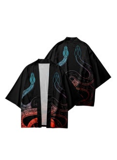 Buy Summer Feather Weaving Ethnic Style Kimono 3D Digital Printing Casual Sports Cloak in UAE