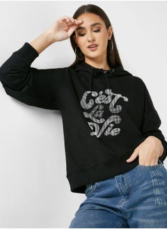 Buy Graphic Detail Pullover Hoodie in UAE