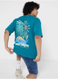 Buy Beach Print T Shirt in UAE