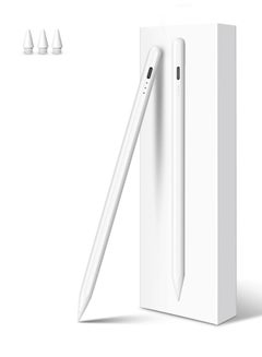 Buy Stylus pen for iPad, 13-minute fast charging Apple iPad Pencil with anti-palm touch function, tilt sensitivity, suitable for 2018-2022 iPad Air 3/4/5, iPad Mini 5/6, iPad 6/7/ 8/9/10, iPad Pro 11-inch in Saudi Arabia