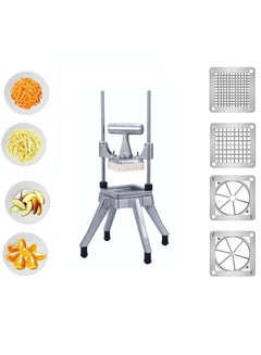 Buy LETWOO French Fry Cutter for Home Restaurant Stainless Steel Food Grade Blade French Fries Cutter for Potato Radish Cucumber Carrots with 4 Different Size of Blades in UAE