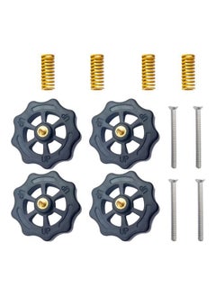 Buy 12-Piece Leveling Nut With Hot Bed Spring And Screws Black/Gold in UAE