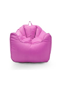 اشتري Faux Leather Single Sofa Couch Bean Bag Pink في الامارات