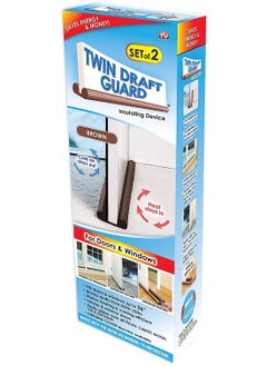 اشتري Twin Door Draft Stopper, Under Door Bottom Seal Strip Noise Blocker for Door Insulation and Soundproofing Adjustable Suitable for Interior Doors في الامارات