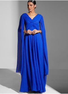 Buy Hadia Ghaleb Pleated Twist Front Dress in Saudi Arabia