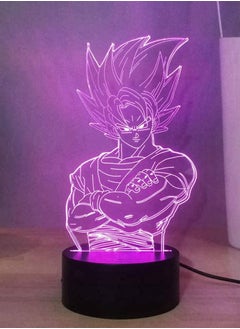 اشتري مصابيح ليلية LED من Dragon Ball Z ، مصباح طاولة أكريليك ثلاثي الأبعاد من Kakarotto ، مصباح ليلي للنوم في غرفة النوم Super Saiyan ، مصباح مكتب Son Goku 7 ألوان ، مصباح ديكور منزلي من الرسوم المتحركة ، في الامارات