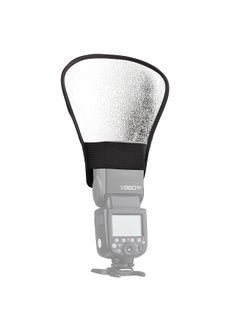Buy Portable Universal Camera Flash Reflector Speedlite Bounce Diffuser Board with Silver & White Reflective Surface Replacement for Canon Nikon Sony Godox Yongnuo on-Camera Flash in UAE