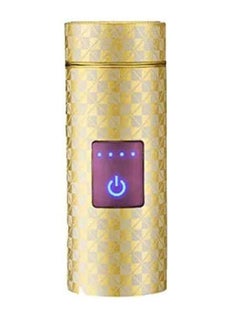 Buy Padom Arabic Electric Bakhoor Cylindrical Burner Brass Mini Usb Metal Electronic Incense Burner Dukhoon in UAE