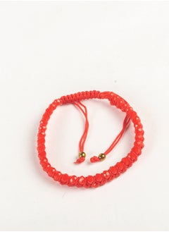 اشتري 2 Layered Paracord Bracelet with Red Beads في مصر