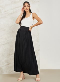 Buy Pleated Flared Maxi Skirt in Saudi Arabia