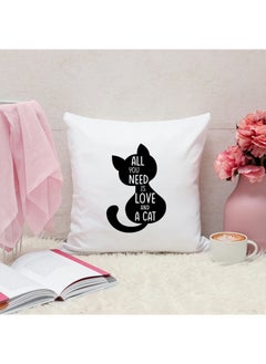 اشتري All You Need Is Love And A Cat Quotes Personalized Pillow, 40x40cm Decorative Throw Pillow by Spoil Your Wall في الامارات