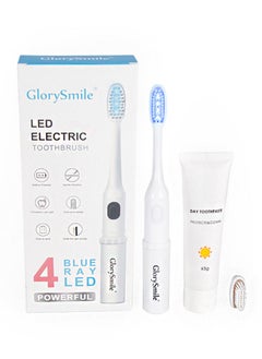 Buy 4LED Blue Light Electric Toothbrush，Electric Toothbrush for Teeth Whitening, Whiter Teeth & Healthy Gums in Saudi Arabia