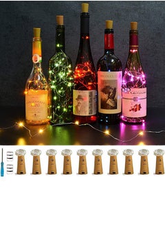 Buy Wine Bottle Lights with Cork, 10 Pack LED Cork Shape Silver Wire Colorful Fairy Mini String Lights for DIY, Party, Decor, Wedding in UAE