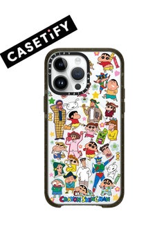Buy Apple iPhone 15 Pro Max Case,Crayon Shinchan Stickers Magnetic Adsorption Phone Case - Semi transparent in UAE