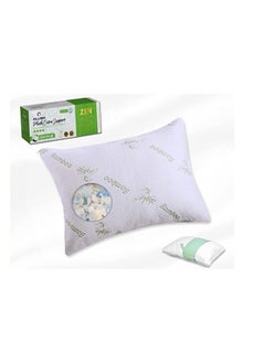 Buy Plush Shredded Memory Foam Pillow for Sleeping Enjoy Relaxing Sleep Night after Night Includes an Hypoallergenic Bamboo Pillowcase. in UAE