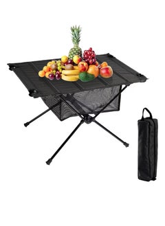 Buy Black Aluminum Outdoor Folding Portable Picnic Camping Table, with Easy Carrying Bag and Storage Organizer Net for Indoor,Outdoor,Camping, Beach,Backyard, BBQ, Party, Patio, Picnic in Saudi Arabia