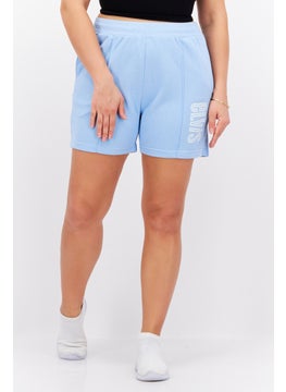 اشتري Women Side Pocket Drawstring Basic Shorts, Dusty Blue في الامارات