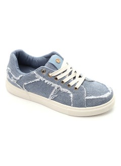 Buy Unfinished Textile Casual Sneakers - Sky Blue in Egypt