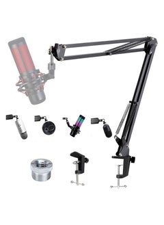 Buy Adjustable Microphone Suspension Boom Scissor Arm Stand For Radio Broadcasting , Arm Mic Stand, Adjustable Suspension Boom Scissor Arm Stand for HyperX QuadCast, QuadCast S RGB USB Condenser Microphone (without Microphone) in Saudi Arabia