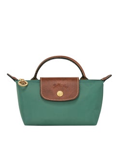 Buy Longchamp women's mini makeup bag, handbag, shoulder bag, sage green classic in UAE