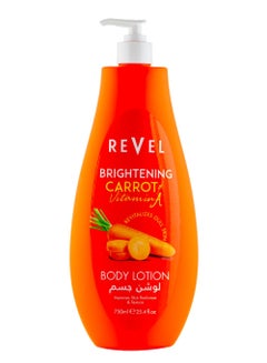 اشتري Revel Carrot Whitening Body Lotion 750ml, Natural Carrot Extract and Vitamin E, All Skin Types, Daily Moisturizer Care, for Men and Women في الامارات