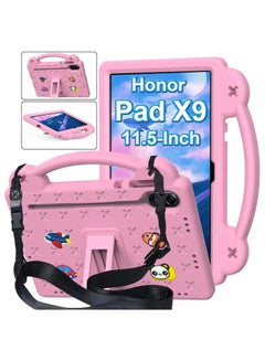 Buy Case Compatible with Honor Pad X9 11.5 Inch, DIY Accessories for Kids, Shockproof Case with [Pencil Holder] [Shoulder Strap] [Handle Stand], Pink in Saudi Arabia