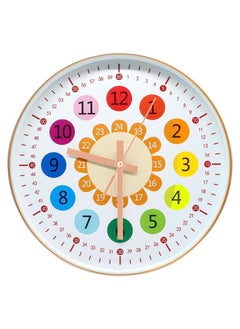 Buy Learning Clock for Kids, Telling Time Teaching Clock, Kids Room Wall Decor, Silent Non Ticking Analog Battery Operated Learning Clock for Kids Room, Bedrooms, Playroom, School in UAE