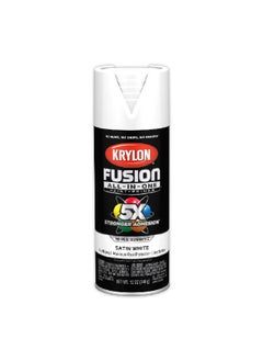 Buy Fusion All-In-One Spray Paint and Primer Satin White 12oz K02753007 in Saudi Arabia