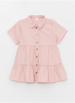 اشتري Shirt Collar Short Sleeve Baby Girl Dress في مصر