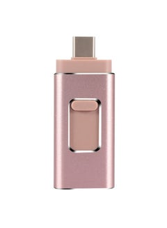 Buy 256GB USB Flash Drive, Shock Proof 3-in-1 External USB Flash Drive, Safe And Stable USB Memory Stick, Convenient And Fast Metal Body Flash Drive, Rose Gold (Type-C Interface + apple Head + USB) in Saudi Arabia