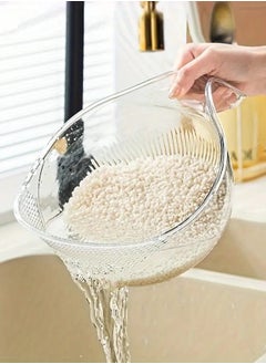 اشتري A Multi-Use, Transparent Strainer For Rice, Vegetables, Fruits, And Legumes, With An Easy-To-Use Handle في السعودية