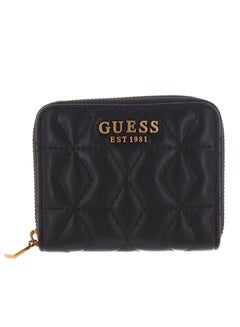 اشتري محفظة صغيرة بتصميم مبطن من Guess Elenia باللون الأسود في الامارات