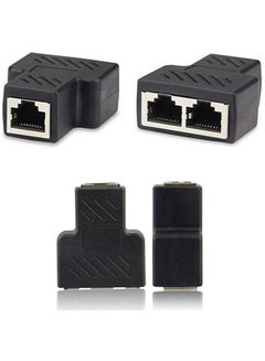 Buy RJ45 Splitter Connector Adapter, 1PC USB to RJ45 Port 1 to 2 Female Ports for CAT 5/ CAT 6/ CAT 7 LAN Ethernet Cables Socket Splitter Hub PC Laptop Router Contact Modular Plug (Black) in UAE