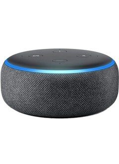 اشتري Echo Dot (3rd Gen) smart bluetooth speaker with Alexa Use your voice to control smart home devices, play Music or the Quran, and more (speaks English & Khaleeji) black في الامارات