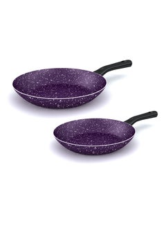 Buy Granite Pan Set - 2 Piece - Size 22, 26 - purple in Egypt