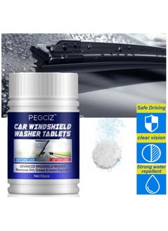 Buy 50 Pcs Car Windshield Washer Tablets Remove Dirt, Grease & Insect Deposits in UAE