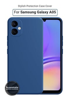 Buy Samsung Galaxy A05 Silicone Cover Blue - Premium 2.0mm TPU Silicon, Enhanced Camera Protection with Lens Shield, Shockproof & Water-Proof Cover for Samsung Galaxy A05 in Saudi Arabia