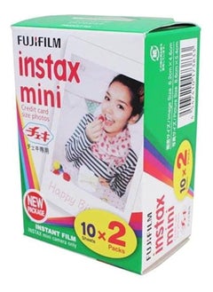 اشتري مجموعة من 20 ورقة فيلم فورية لكاميرا Instax Mini 8/7s باللون الأبيض في مصر