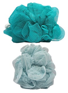 Buy 2-Piece Mesh Bath Sponge Loofah Multicolor 13cm in Saudi Arabia