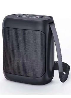 اشتري YS-220 Outdoor Karaoke Speaker Big Strap Speaker With Dual UHF Wireless Microphone Black في الامارات