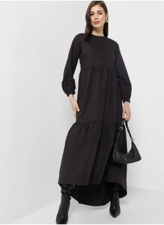 Buy Tiered Asymmetrical Hem Dress in Saudi Arabia