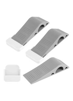 Buy SKY-TOUCH 3 Pieces per Pack Heavy Duty Rubber Door Stoppers, Non-Scratching Door Holder, Anti-Skid Durable Rubber Door Wedges for Home Office and School, Works with All Types of Floor in UAE